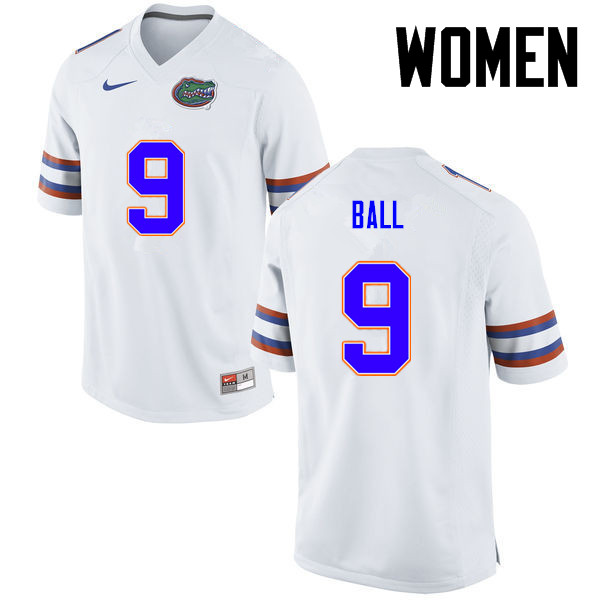 Women Florida Gators #11 Neiron Ball College Football Jerseys-White